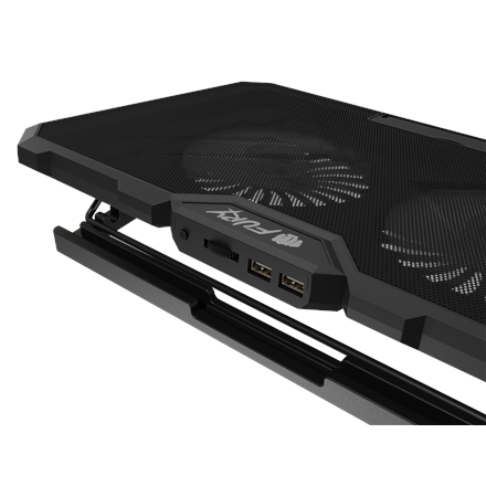 Fury Laptop Cooler Cooling Pad Fury Gunbai G3 Fans, RGB LED Light, 2 USB, 14.1-17.3"