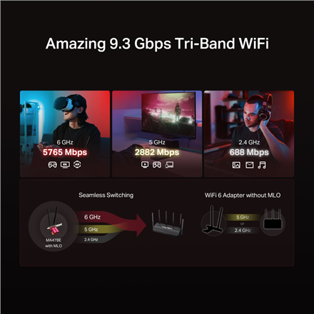 Mercusys BE9300 WiFi 7 Bluetooth 5.4 PCIe Adapter | MA47BE