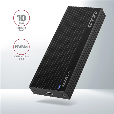 AXAGON External USB-C 3.2 Gen 2 metal box for M.2 NVMe SSDs | EEM2-GTR