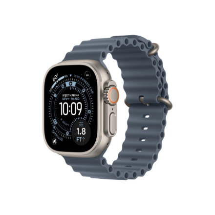 Apple 49mm Anchor Blue Ocean Band - Natural Titanium Finish | Apple