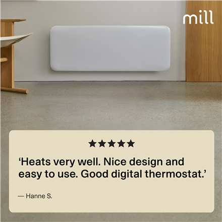Mill | Heater | IB1200DN Steel | Panel Heater | 1200 W | Number of power levels 1 | Suitable for rooms up to 14-18 m² | White | N/A