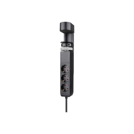Neomounts | Desk socket with clamp and USB-C and USB-A ports - Quick charge | DS22-840BL6 | Black