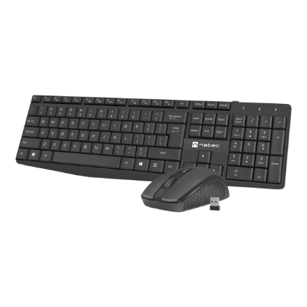 Natec | Keyboard and Mouse | Squid 2in1 Bundle | Keyboard and Mouse Set | Wireless | Wireless connection | US | Black
