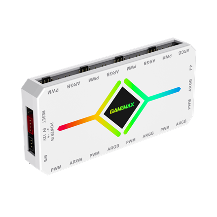 Gamemax | V4.0 ARGB PWM HUB WT | Hub for Gaming Chassis