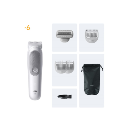 Braun Body Groomer | Series 5 BG5550 | Cordless | Lght Grey