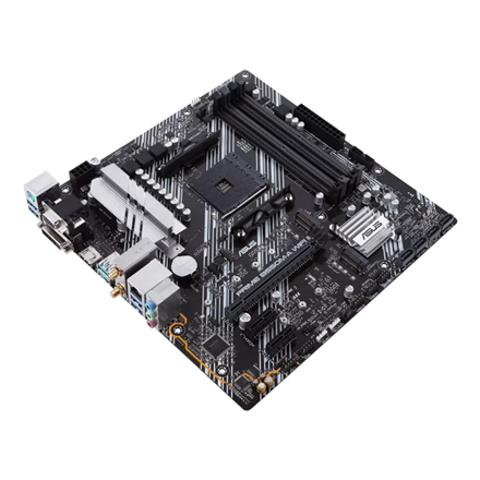 Asus | PRIME B550M-A WIFI II | Processor family AMD | Processor socket AM4 | DDR4 DIMM | Memory slots 4 | Supported hard disk drive interfaces 	SATA, M.2 | Number of SATA connectors 4 | Chipset AMD B550 | microATX