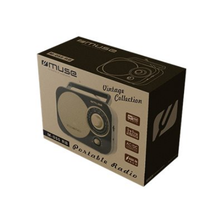 Muse | Portable radio | M-055RB | AUX in | Black/Gold