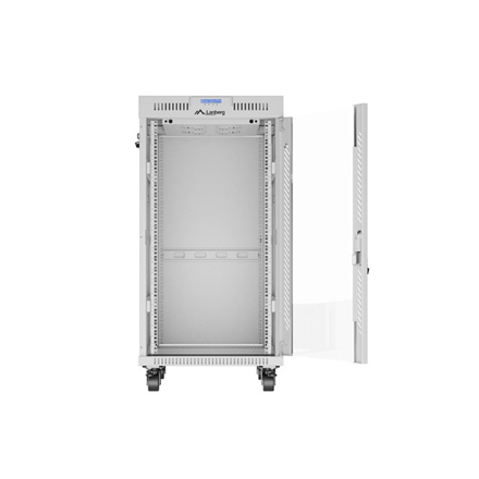 Lanberg | Rack cabinet 19" free-standing 22U/600x800 (flat pack) with glass door | FF01-6822-12SL | Grey