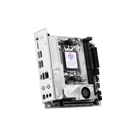 MSI MPG B850I EDGE TI WIFI | Processor family AMD B850 | Processor socket AM5 | DDR5 | Supported hard disk drive interfaces SATA, M.2 | Number of SATA connectors 2