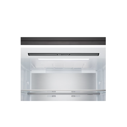 LG Refrigerator | GBBW726CEV | Energy efficiency class C | Free standing | Combi | Height 203 cm | Fridge net capacity 326 L | Freezer net capacity 139 L | Display | 33 dB | Black Steel