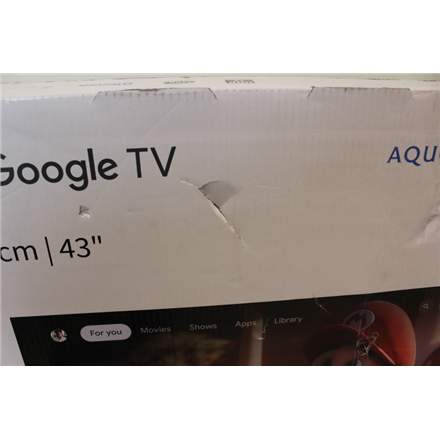 SALE OUT. Sharp | 43GR8265E | 43" | Smart TV | Google TV | 4K Ultra HD | DAMAGED PACKAGING