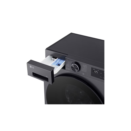 LG Washing machine | F2X50S9TBB | Energy efficiency class A | Front loading | Washing capacity 9 kg | 1200 RPM | Depth 48 cm | Width 60 cm | Display | LED | Steam function | Direct drive | Wi-Fi | Matte Black