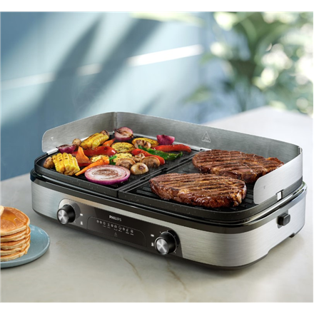 Philips HD6222/90 Table Grill, Black/Stainless Steel | Philips