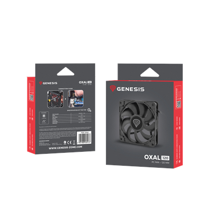 Genesis | Oxal 120 | Black | Case fan