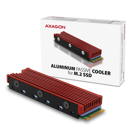 AXAGON | Passive aluminum cooler for all M.2 SSDs, size 2280, high 12 mm | CLR-M2