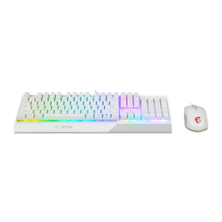 MSI | Vigor GK30 COMBO WHITE | Keyboard and Mouse Set | Wired | Mouse included | US | White