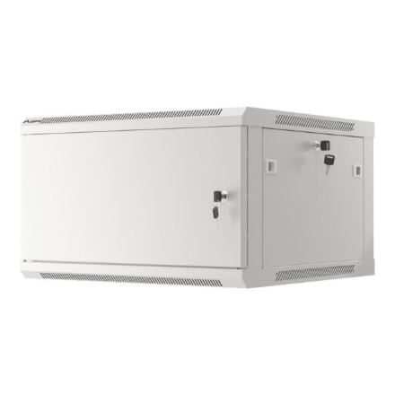 Lanberg | Rack cabinet 19" wall-mount 12U/600x450 for self-assembly with metal door (flat pack) | WF01-6412-00S | Grey