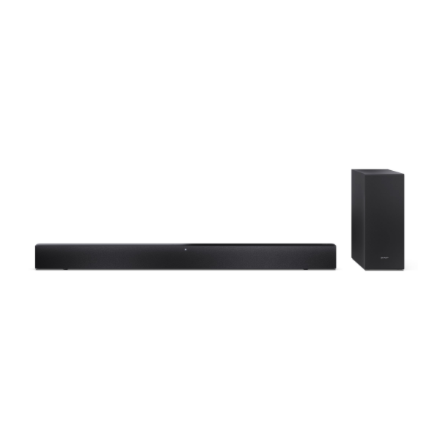 Sharp 2.1 Dolby Atmos/DTS Virtual:X Soundbar with Slim Wireless Subwoofer | HT-SBW310 | 330 W | Bluetooth | Black | Wireless connection