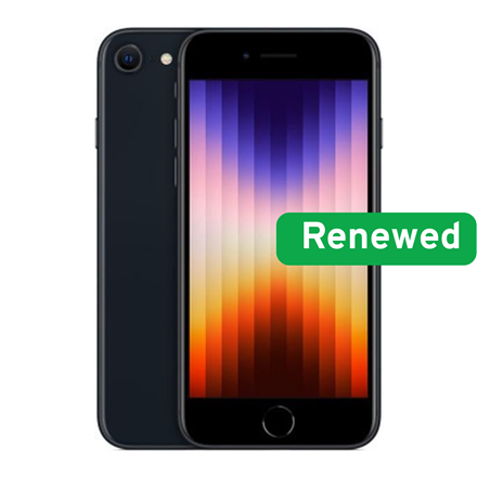Apple Renewed Grade A | Apple iPhone SE (2022) | Midnight | 4.7 " | Retina HD | A15 Bionic | 4 GB | 64 GB | iOS