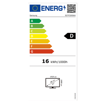 Samsung | LS27F320GAUXEN | 27 " | IPS | FHD | 16:9 | 120 Hz | 5 ms | 1920 x 1080 pixels | 250 cd/m² | HDMI ports quantity 2 | Black
