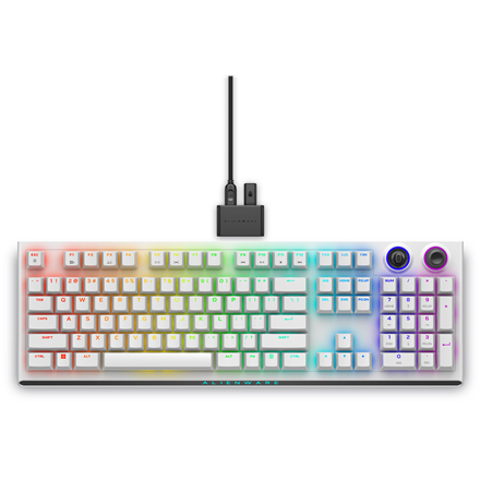Dell | Alienware Tri-Mode AW920K | Wireless Gaming Keyboard | Wireless | Bluetooth | RGB LED light | Wireless connection | US | CHERRY MX Red | Lunar Light