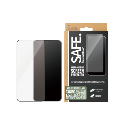 PanzerGlass Screen protector | Xiaomi | Redmi Note 14 Pro, 14 Pro+, 13 Pro+ | Glass | Transparent | Ultra-Wide Fit