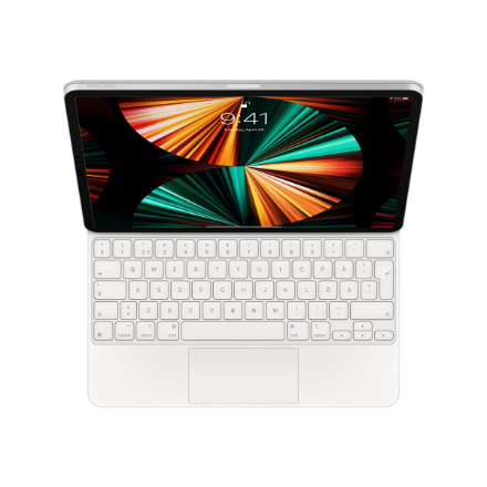 Apple | Magic Keyboard for 12.9-inch iPad Pro (3rd-6th gen) | Compact Keyboard | Wireless | SE | White
