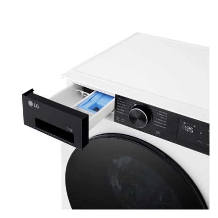 LG Washing machine | F4X5011TKB | Energy efficiency class A | Front loading | Washing capacity 11 kg | 1400 RPM | Depth 57 cm | Width 60 cm | Display | LED | White