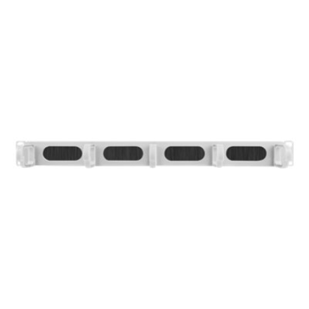 Lanberg 19" Cable Management Brush Panel 5 Rings Type B 1U | AK-1203-S | Grey