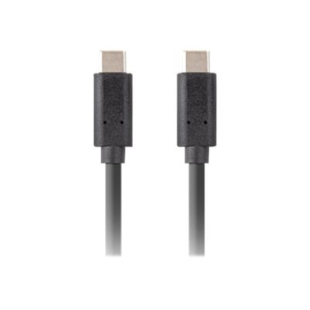 Lanberg | USB-C 3.1 Gen 2 Cable, 10GB/s PD100W, 1 m | CA-CMCM-32CU-0010-BK | USB Type-C to USB Type-C