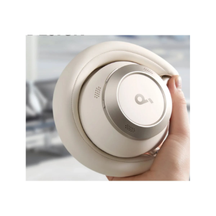 Anker Soundcore | Foldable Headphones | Space One Pro | Bluetooth | Over-ear | Microphone | Cream White | Wireless