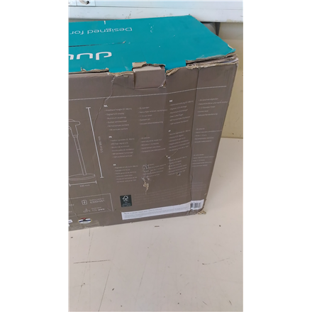 SALE OUT. Duux | Smart Fan | Whisper Flex Smart Black with Battery Pack | Stand Fan | USED, DAMAGED PACKAGING, SMALL MARKS ON STAND, BATTERY NOT WORKING, CRACK ON BACK | Black | Diameter 34 cm | Number of speeds 26 | Oscillation | 2-22 W | Remote control | Timer
