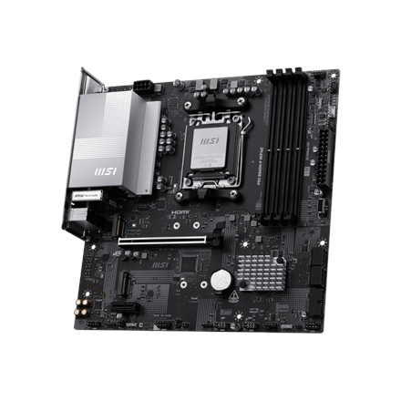 MSI PRO B840M-P WIFI6E | Processor family AMD | Processor socket AM5 | DDR5 | Supported hard disk drive interfaces SATA, M.2 | Number of SATA connectors 4