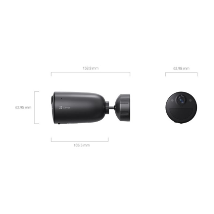 EZVIZ | Camera with battery and solar panel | CS-EB3 4G | Bullet | 3 MP | 2.8mm | IP65 | H.264/H.265 | Micro SD, Max. 512 GB