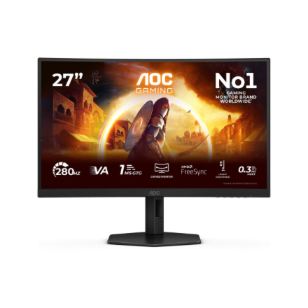 AOC | C27G4ZXU | 27 " | VA | FHD | 16:9 | 280 Hz | 1 ms | 1920 x 1080 pixels | 300 cd/m² | HDMI ports quantity 2