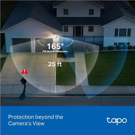 TP-LINK Tapo C710 | Pan/Tilt Security Floodlight Camera | 3 MP | F/2.0 | IP65 | H.264 | microSD up to 512 GB