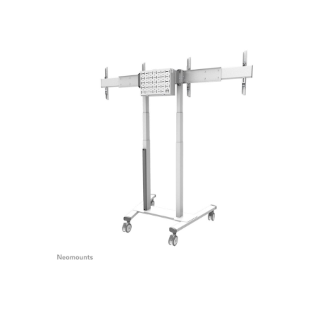 Neomounts Floor stand | ADM-875WH2 Dual screen adapter | Adjustable Height | 42-65 " | Maximum weight (capacity) 40 kg | White