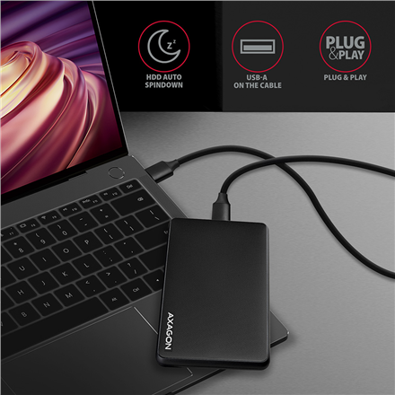AXAGON Screwless USB 3.2 Gen 1 - SATA 6G external box for 2.5" SSD/HDD | EE25-SL