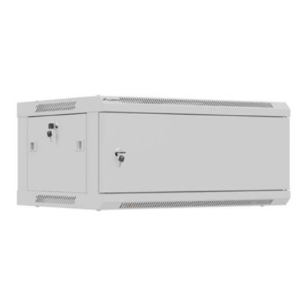 Lanberg Wall mounted installation cabinet 19" 4U 600X450 | WF01-6404-00S | Gray