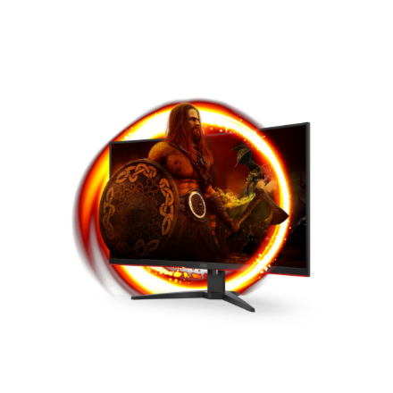 AOC | Curved Gaming Monitor | C32G2ZE | 31.5 " | VA | FHD | 16:9 | 240 Hz | 1 ms | 1920 x 1080 | 300 cd/m² | Headphone out (3.5mm) | HDMI ports quantity 2 | Black | Warranty 36 month(s)