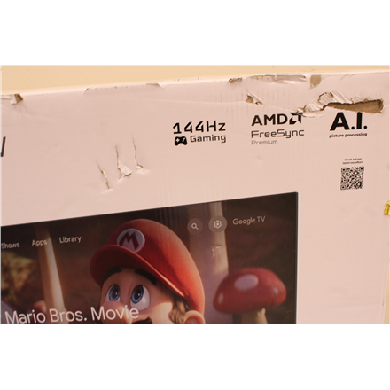 SALE OUT. Sharp 43HR7265E 43" (108cm) QLED 144Hz 4K Ultra HD Google TV, Dolby Vision IQ, Dolby Atmos, Central Stand | SALE OUT. Sharp 43HR7265E | 43 | Smart TV | Google TV | Black | DAMAGED PACKAGING