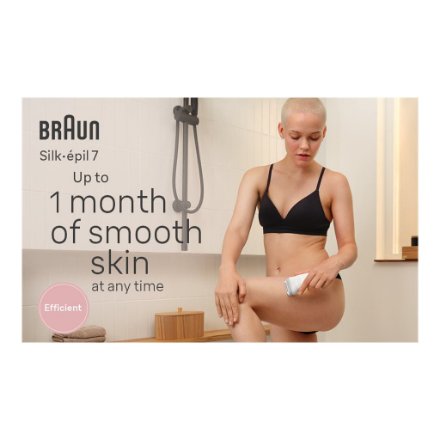 Braun Epilator | SE7-041 Silk épil 7 | Number of power levels 2 | Wet & Dry | White/Silver