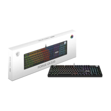 MSI FORGE GK320 RED US | Gaming keyboard | Wired | US | Mechanical RED Switches