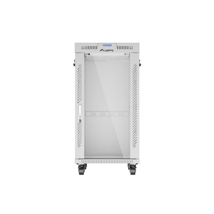 Lanberg | Rack cabinet 19" free-standing 22U/600x800 (flat pack) with glass door | FF01-6822-12SL | Grey