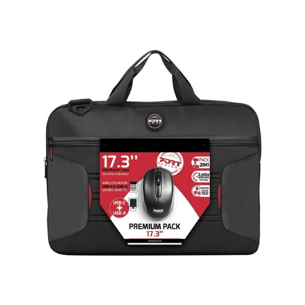 PORT DESIGNS | PREMIUM PACK 17.3 | Messenger - Briefcase | Black