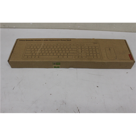 SALE OUT. Lenovo Essential Wireless Combo Keyboard & Mouse Gen2 Black-Lithuanian | Lenovo Essential Wireless Combo Keyboard & Mouse Gen2 | Keyboard and Mouse Set | Wireless | Mouse included | Lithuanian | Black | DAMAGED SEAL
