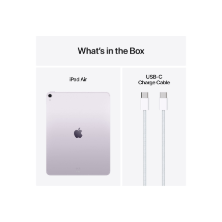Apple | iPad Air Wi-Fi + Cellular | 13 " | Purple | IPS | 2732 x 2048 pixels | Apple M3 | 8 GB | 128 GB | 3G | 4G | 5G | Wi-Fi | Front camera | 12 MP | Rear camera | 12 MP | Bluetooth | 5.3 | iPadOS | USB-C charging cable