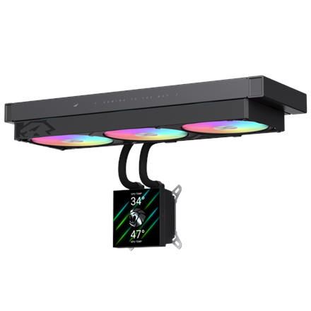 Gamemax CPU Liquid Cooler | GLACIER 360 LCD BK | Black