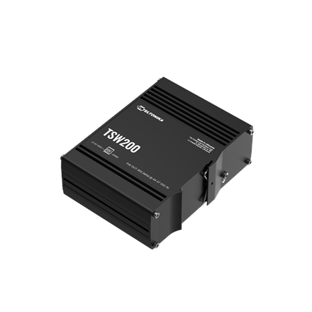 Teltonika TSW200 | Industrial POE+ Ethernet Switch | DIN rail mountable | SFP ports quantity 2 | PoE+ ports quantity 8