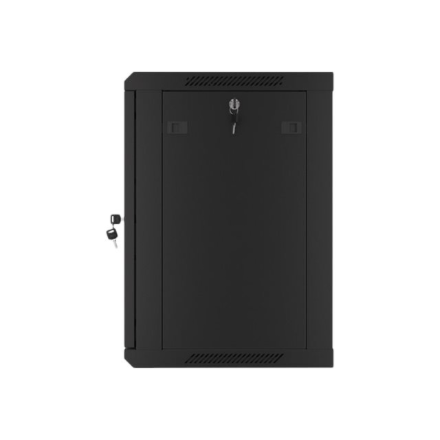 Lanberg | Rack cabinet 19" wall-mount 12U/600x450 for self-assembly with metal door (flat pack) | WF01-6412-00B | Black